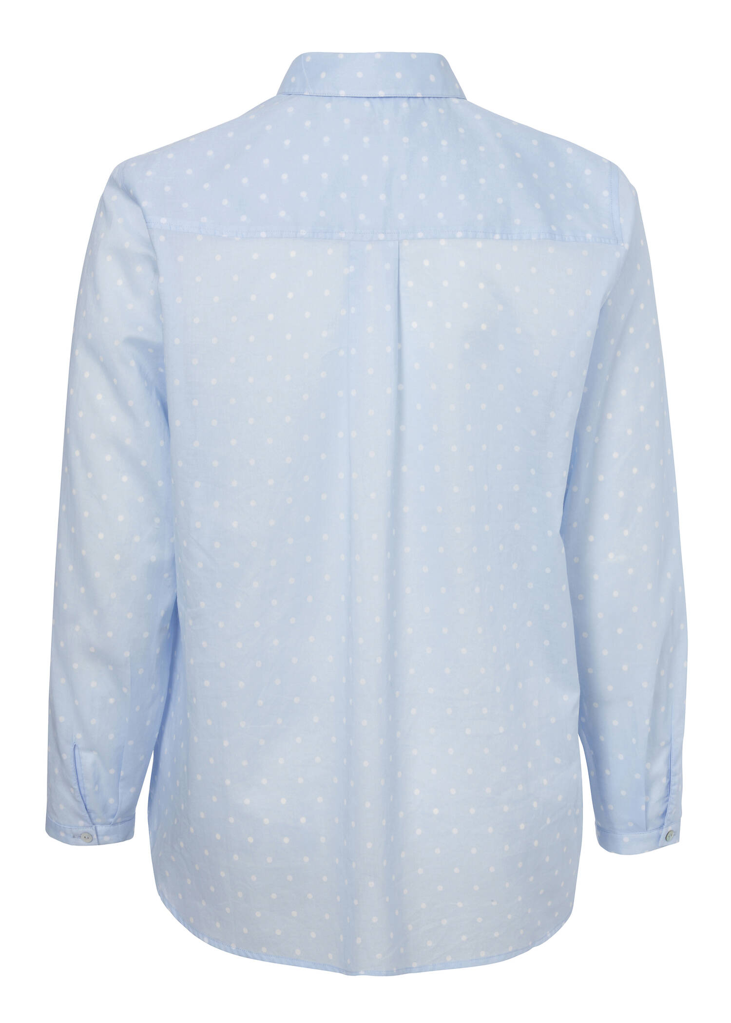 Verspielte Bluse mit gepunktetem Allover-Muster /