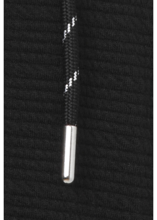 Sportive Kapuzenstrickjacke in unifarbenem Design / 