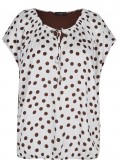 Zeitlose Schlupfbluse mit gepunktetem Muster /