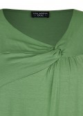 Zeitloses T-Shirt mit unifarbenem Stoff /