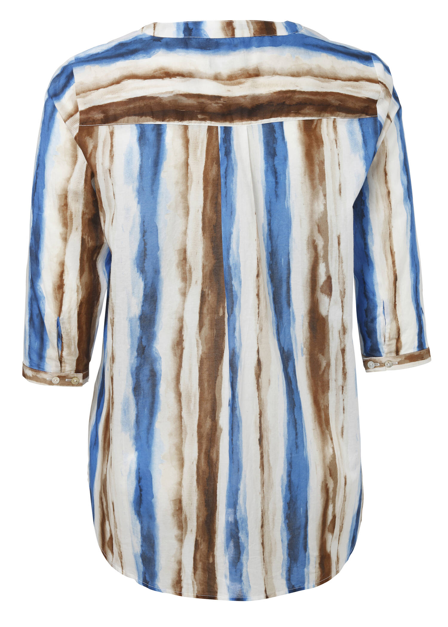 Maritime Schlupfbluse mit gestreiftem Allover-Muster /