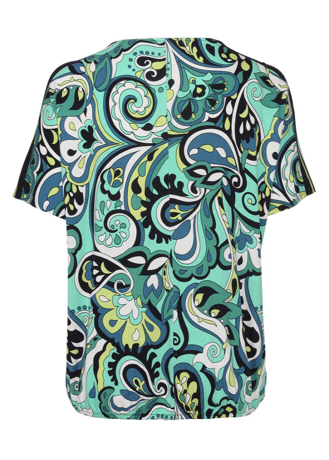 Extrovertiertes T-Shirt mit Paisley-Muster / 