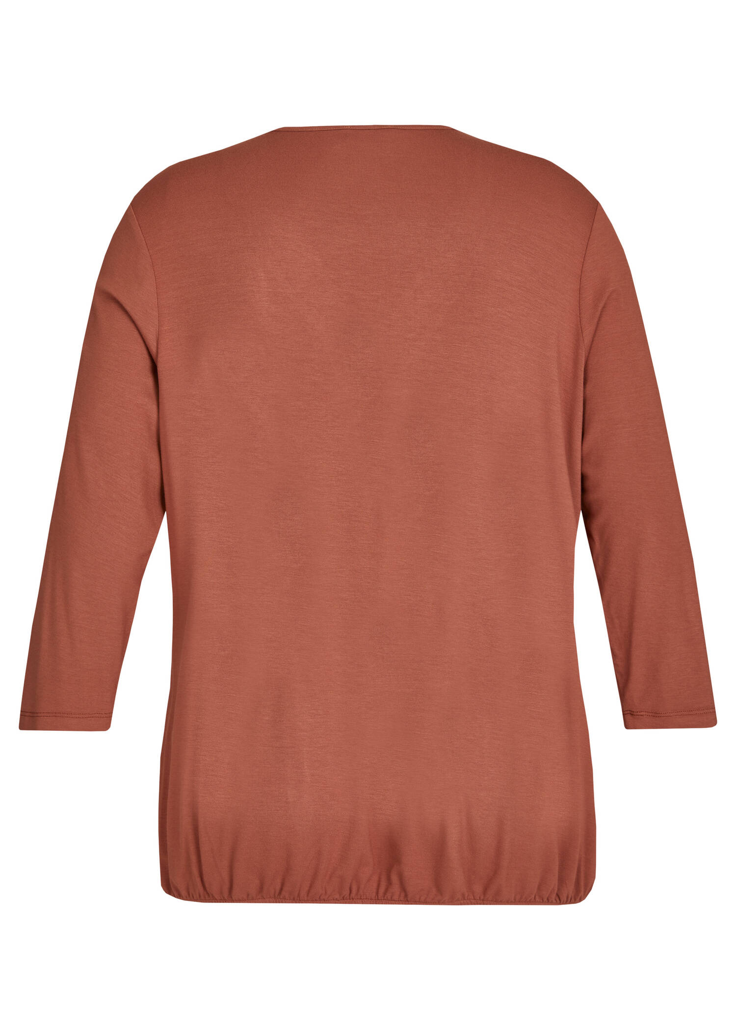 Edles 3/4-Arm-Shirt mit unifarbenem Stoff /