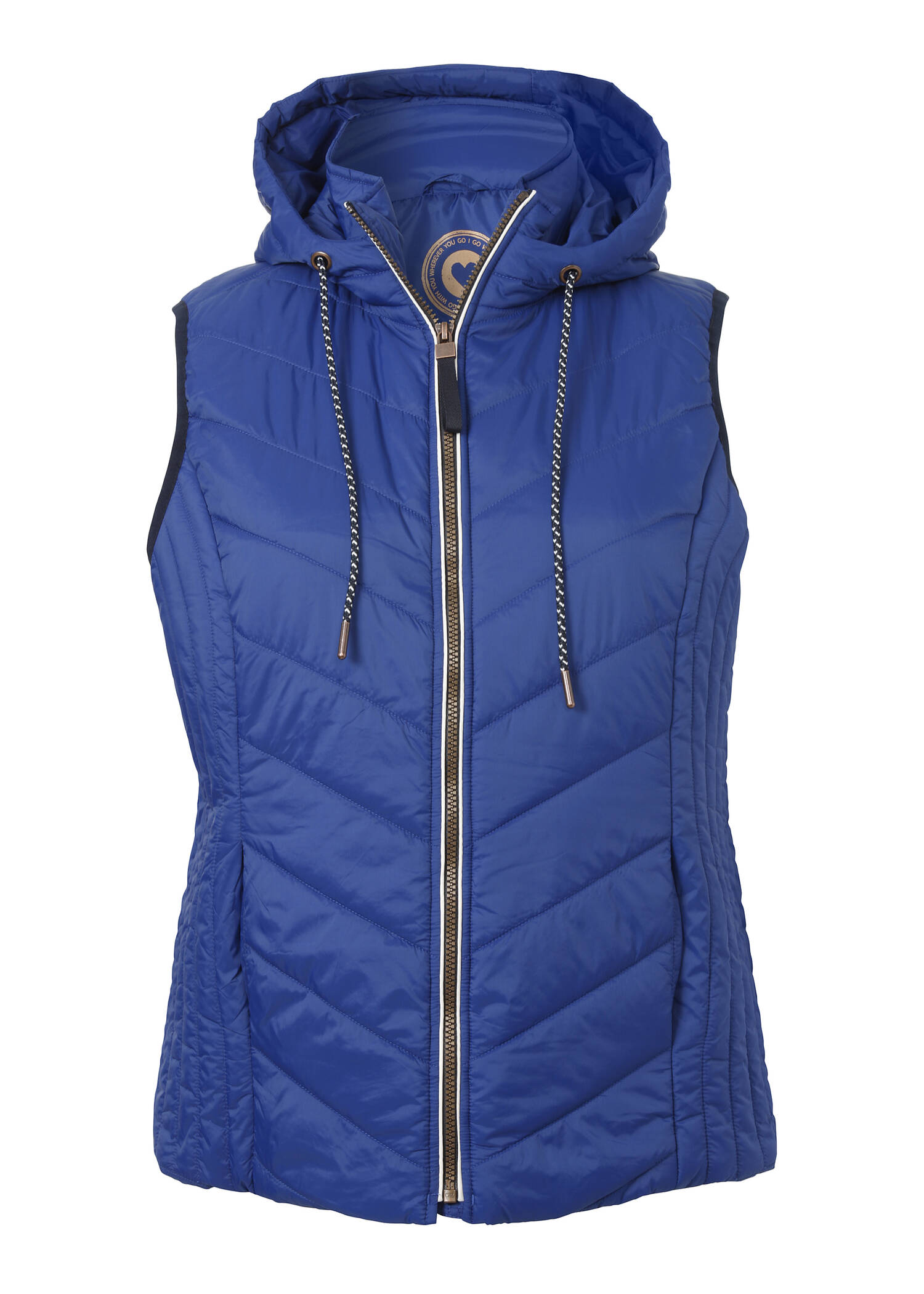 Sportive Steppweste in unifarbenem Design /