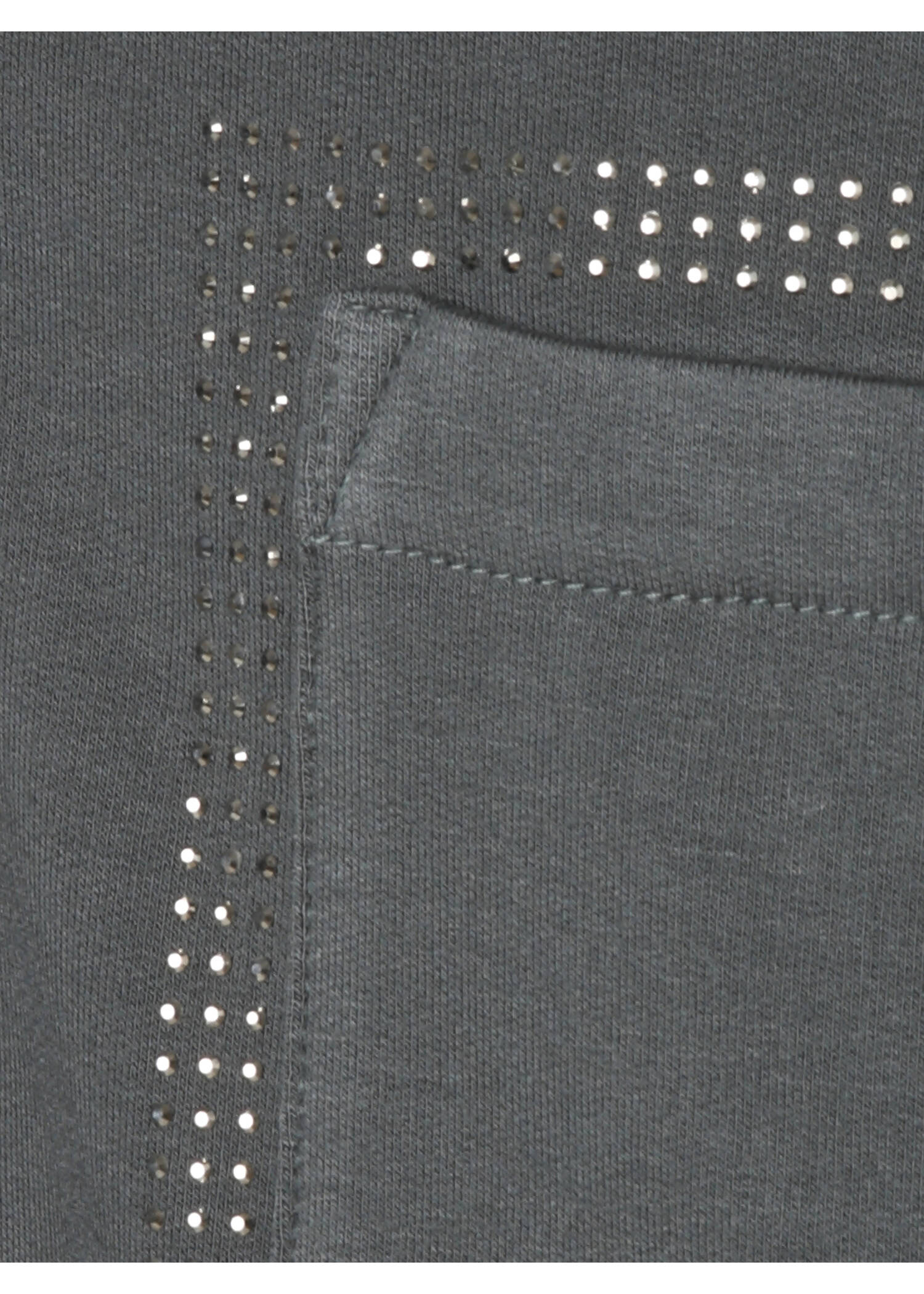 Sportive Kapuzensweatjacke mit Glitzersteinen /