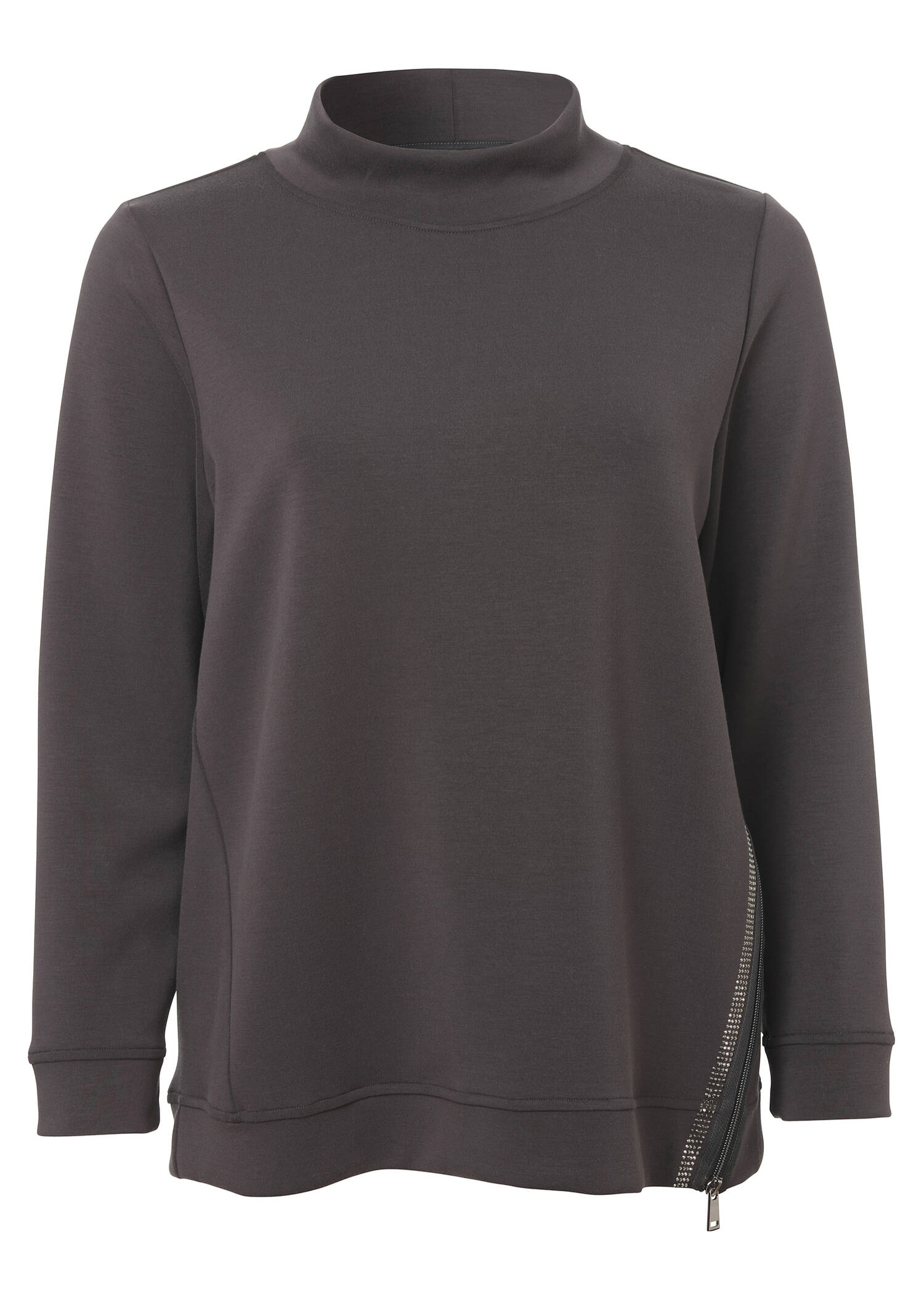 Sportives Sweatshirt mit Schmucksteinen /