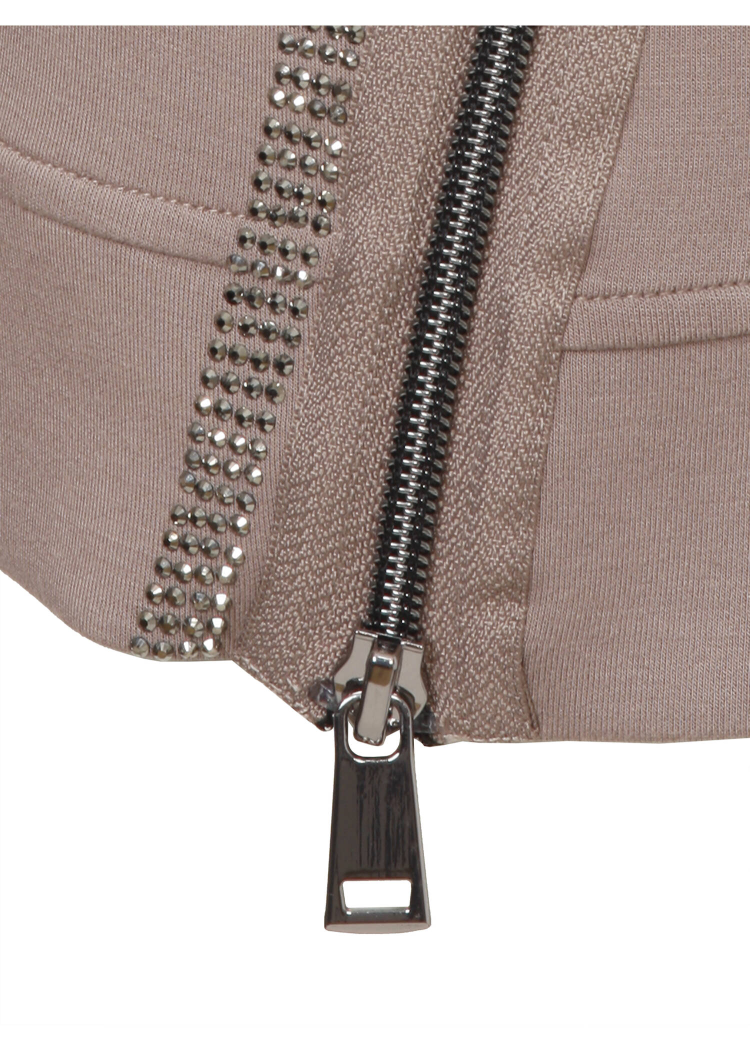 Sportives Sweatshirt mit Schmucksteinen /