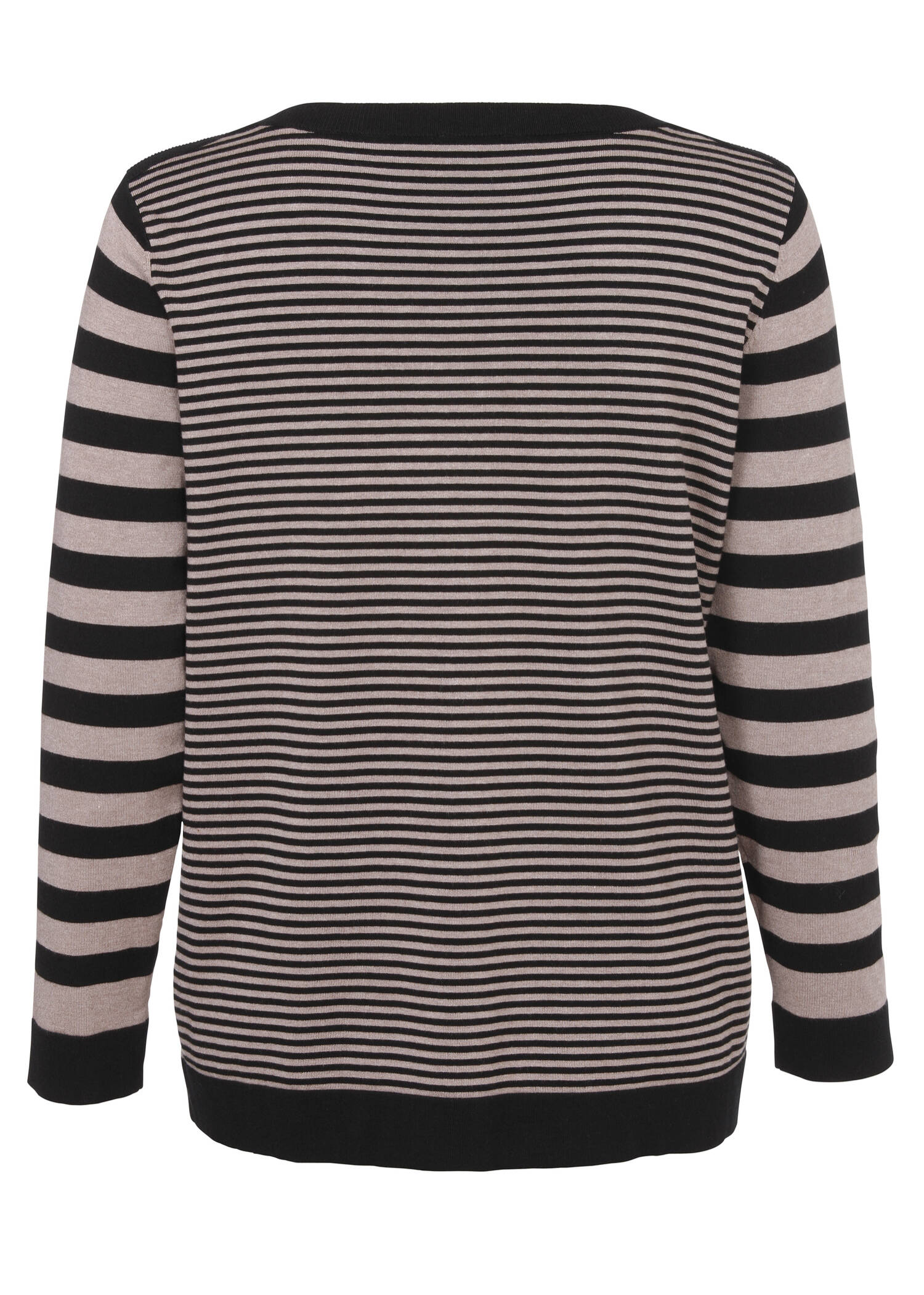 Modischer Pullover mit gestreiftem Allover-Muster /