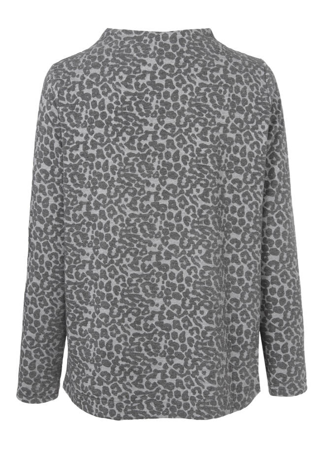 Modisches Langarmshirt mit Animalprint / 