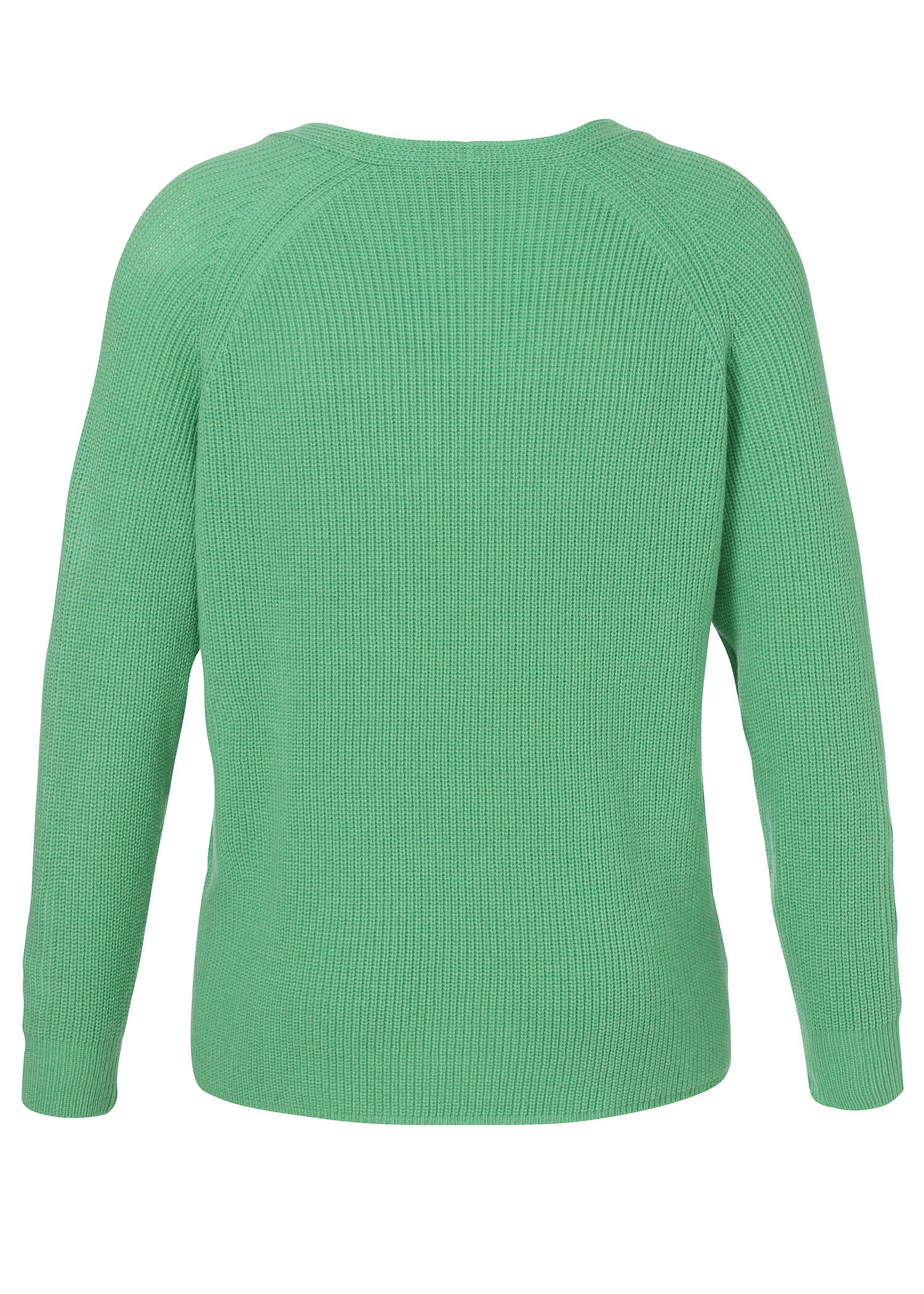 Schlichter V-Ausschnitt-Pullover in unifarbenem Stoff /