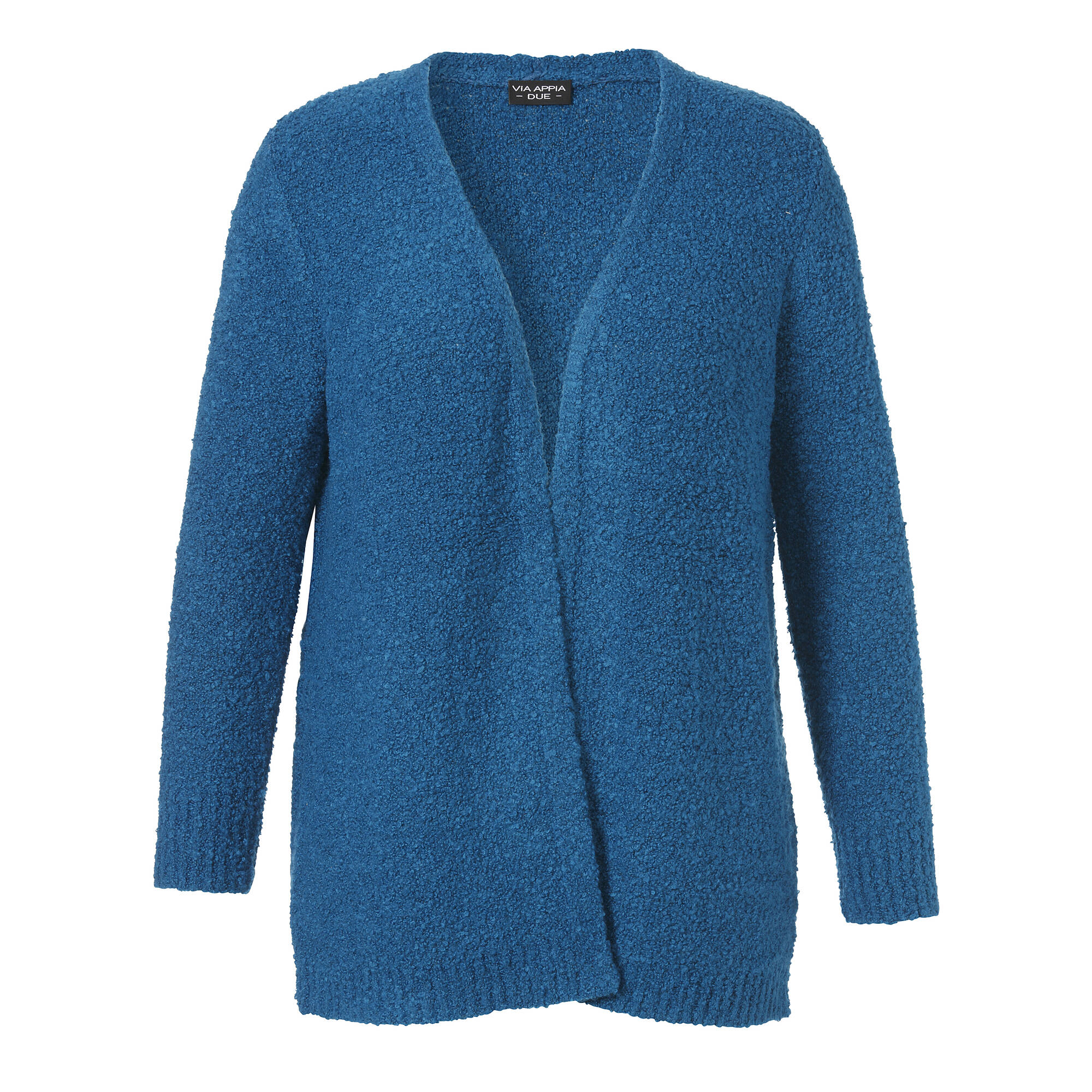 Dezente Strickjacke in unifarbenem Stoff