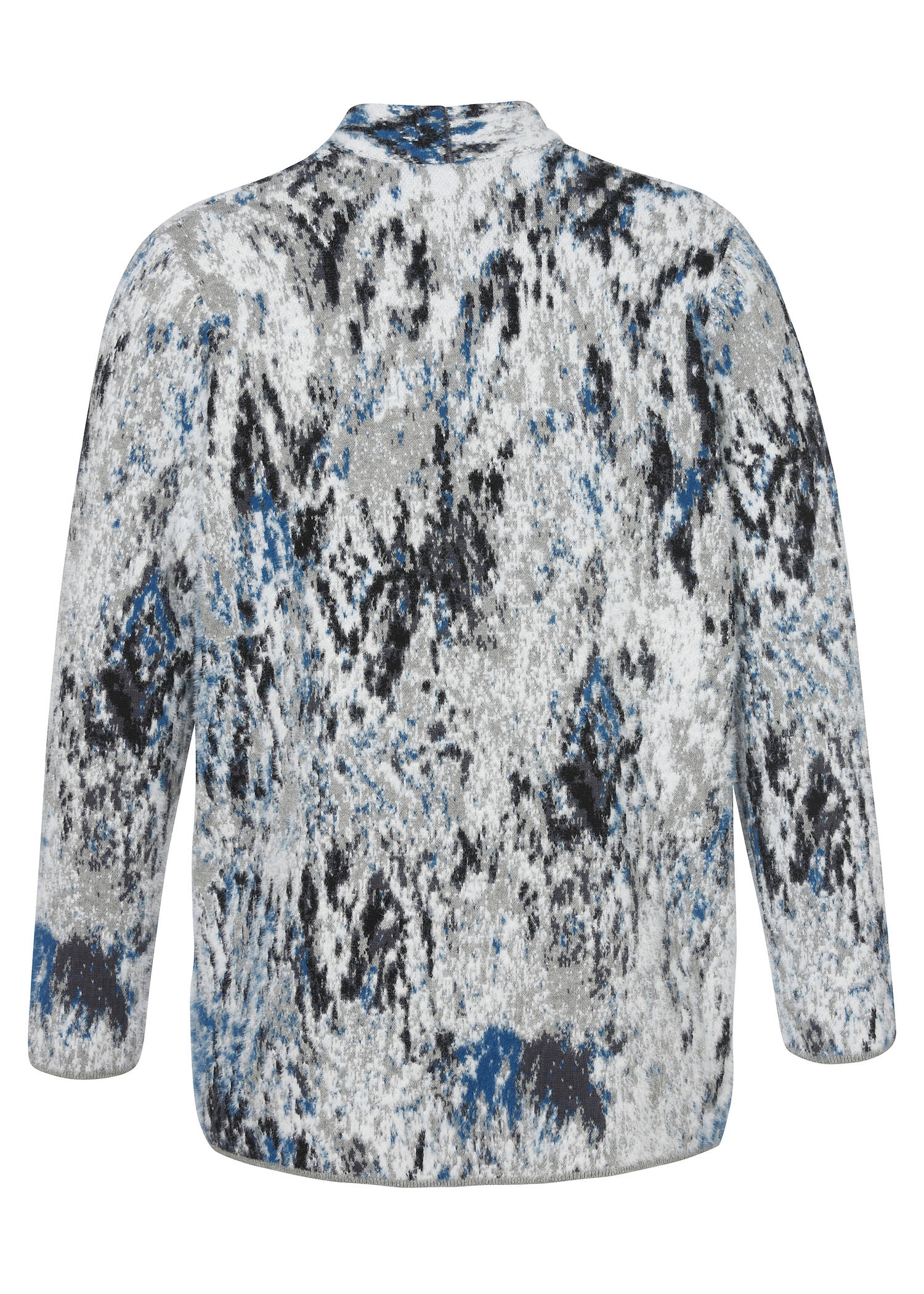 Extrovertierte Strickjacke mit Allovermuster /