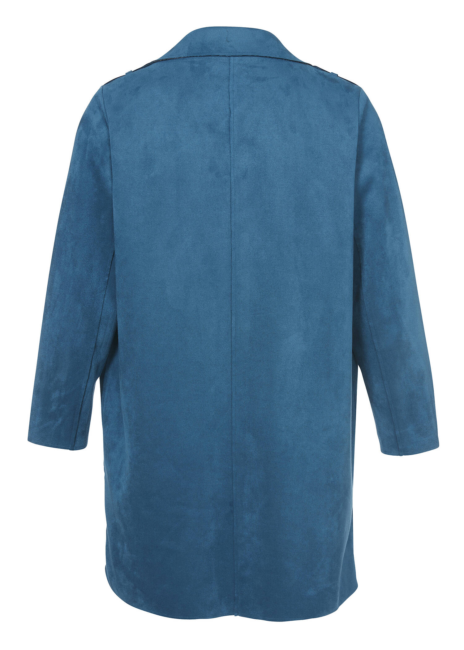 Dezente Langjacke in unifarbenem Design /