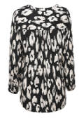 Modische Schlupfbluse mit abstraktem Animalprint / 