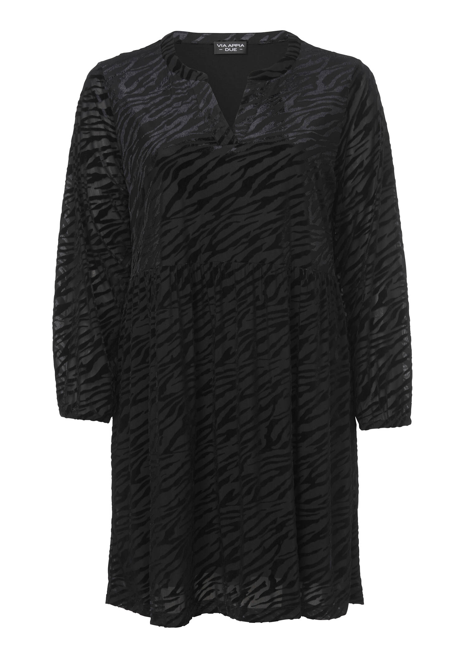 Modisches Blusenkleid mit Animalprint / 