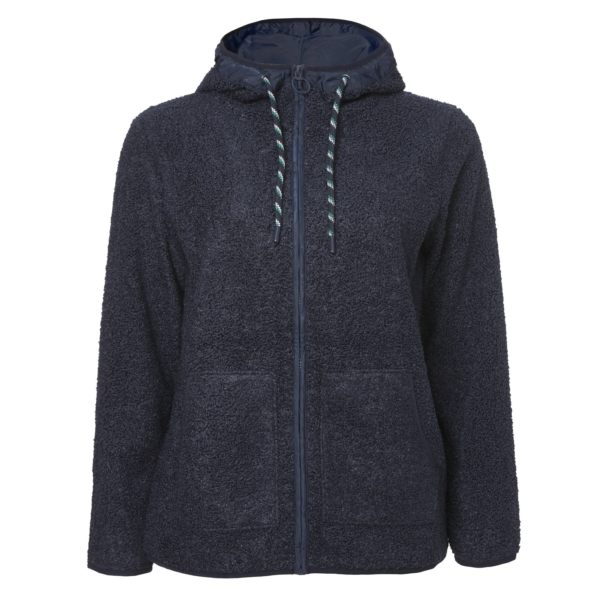 Sportive Kapuzensweatjacke in unifarbenem Design