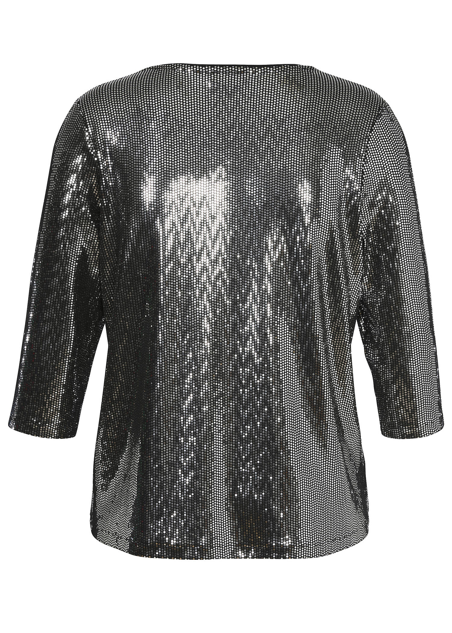 Glamouröses T-Shirt in gepunktetem Muster /