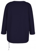 Fließendes Sweatshirt mit Tunnelzug-Saum /