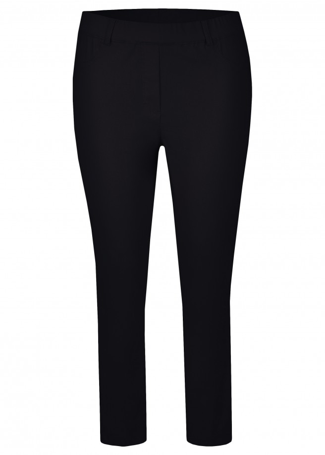 Klassische Schlupfhose mit unifarbenem Stoff schwarz Frontansicht