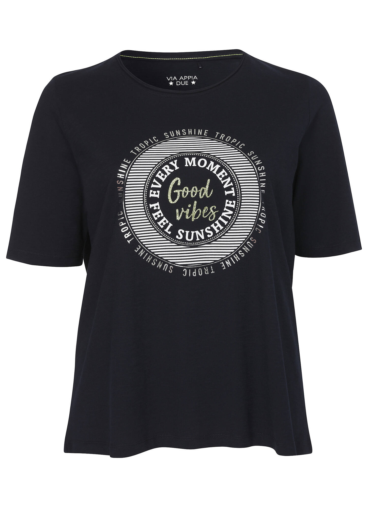 Modisches T-Shirt mit Glitzersteinen / 