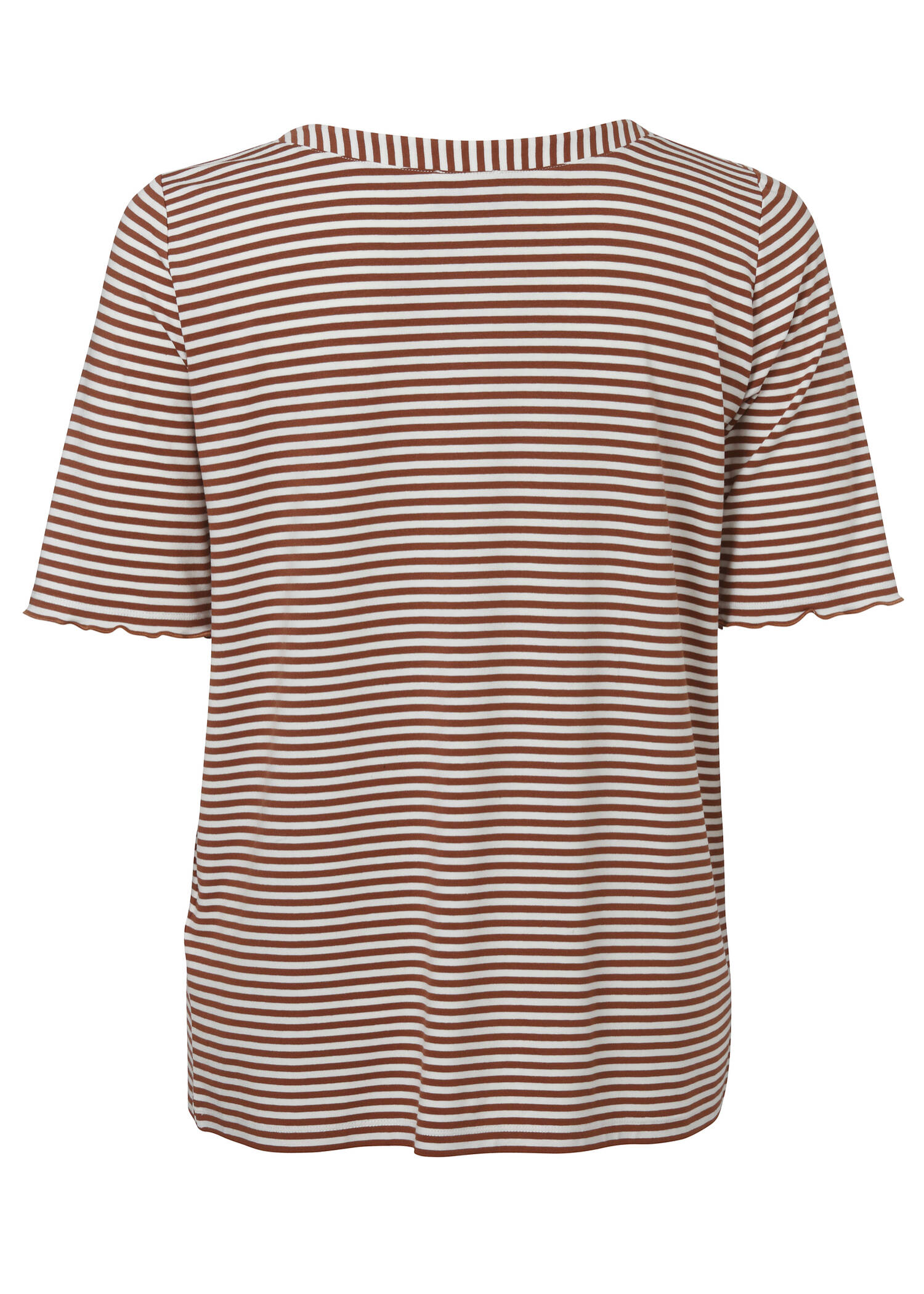Modisches T-Shirt mit gestreiftem Allover-Muster /