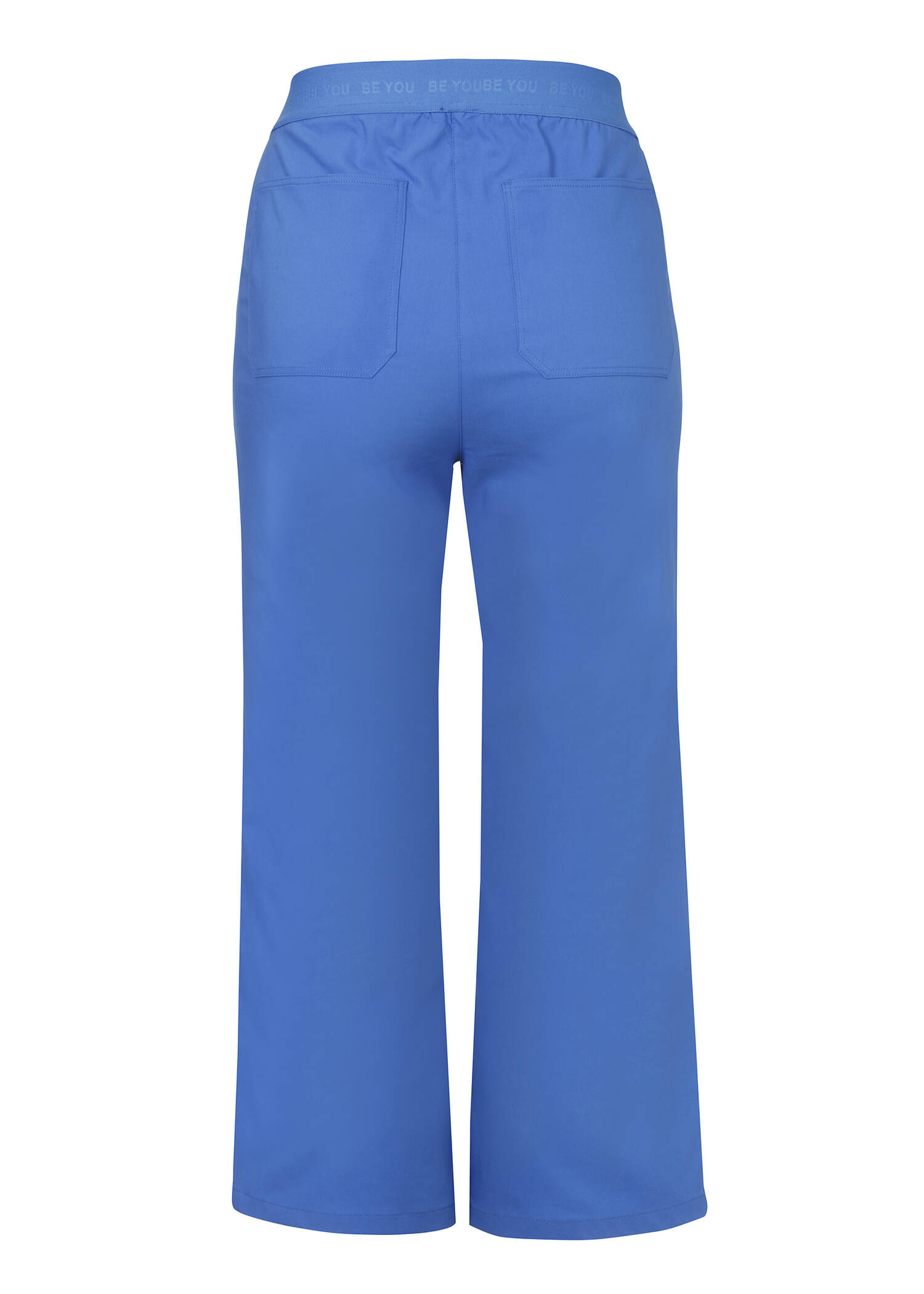Sportive Culotte in unifarbenem Stoff /