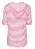 Sportives Kapuzenshirt in gestreiftem Allover-Muster / 