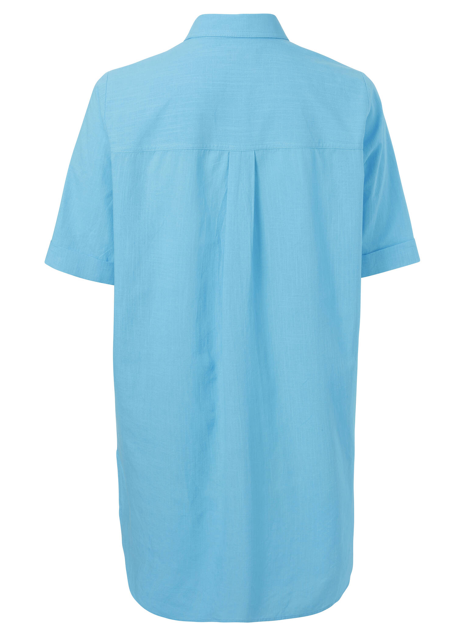 Dezente Longbluse in unifarbenem Design / 