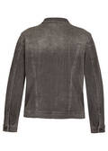 Jeansjacke mit unifarbenem Stoff / 