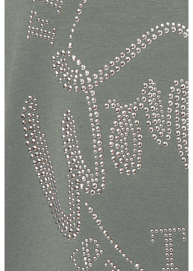 Modisches T-Shirt mit Strass-Steinen / 
