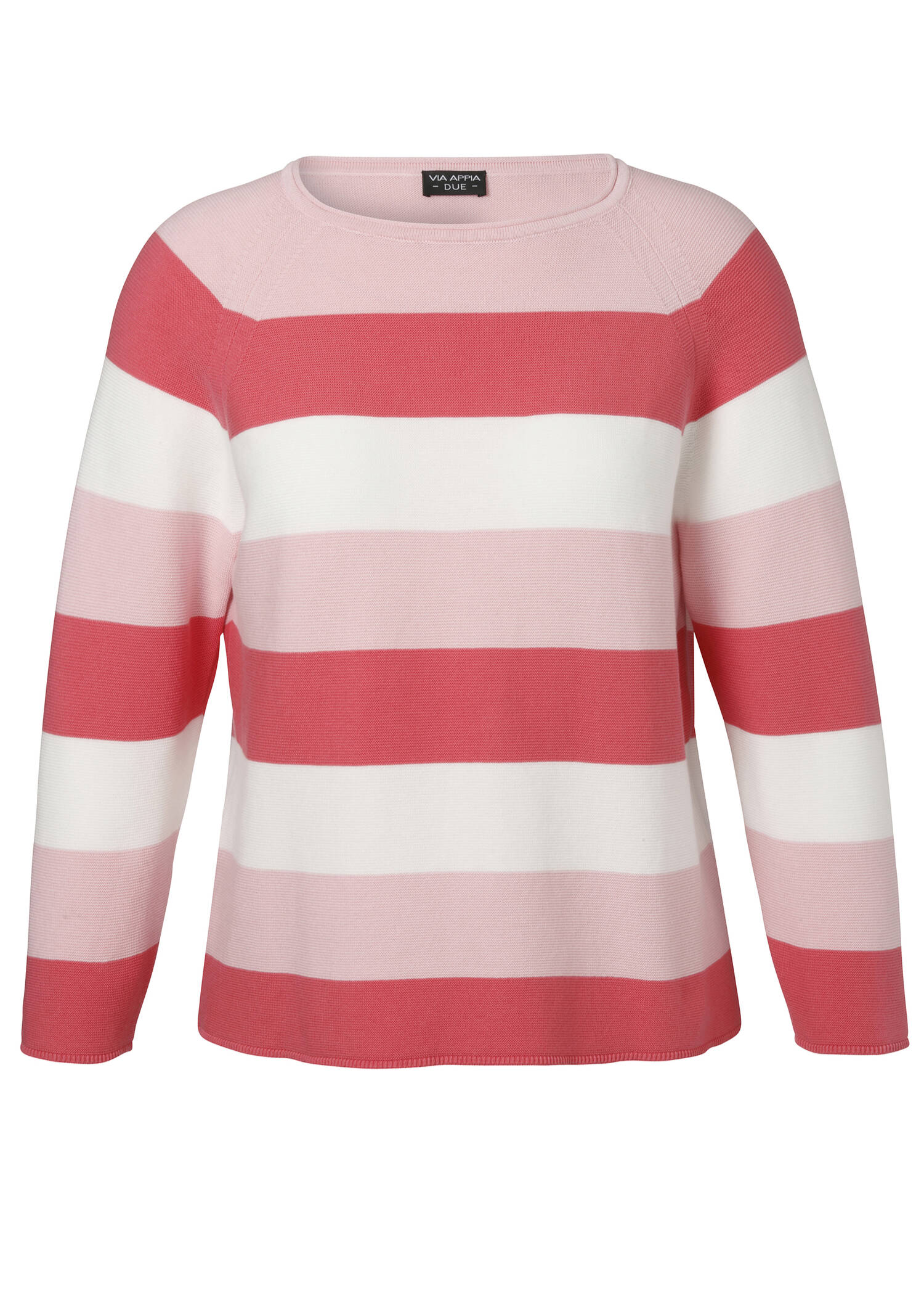 Zeitloser Strickpullover mit gestreiftem Allover-Muster /