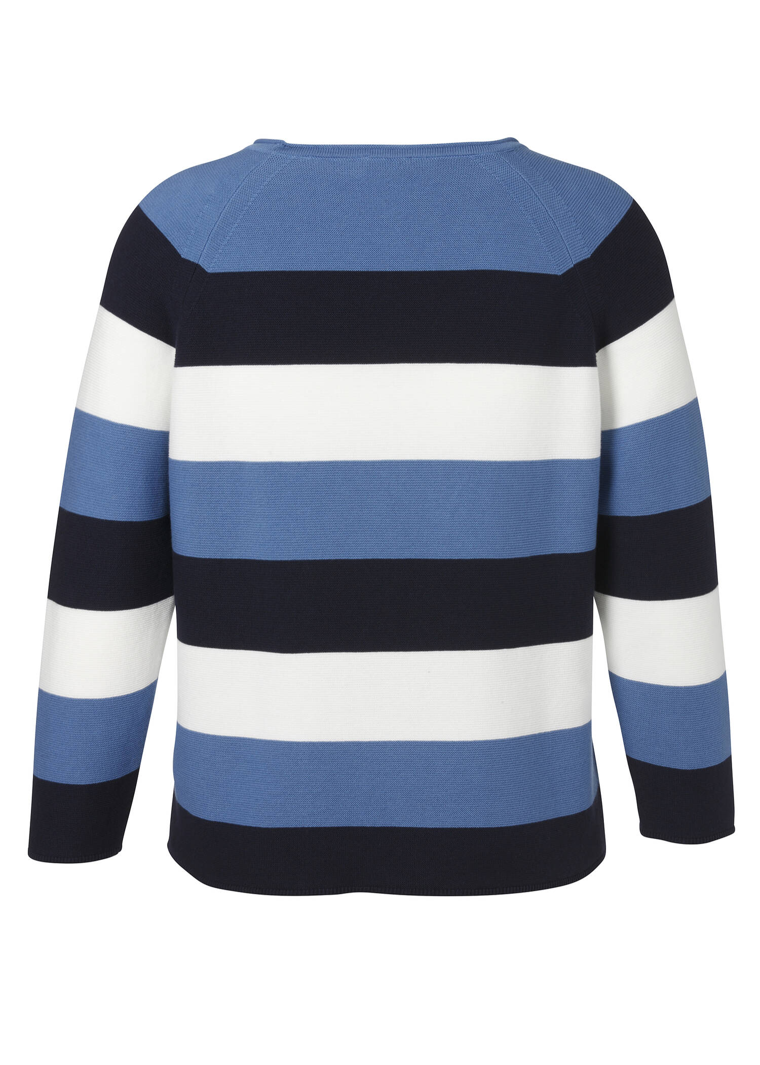 Zeitloser Strickpullover mit gestreiftem Allover-Muster /