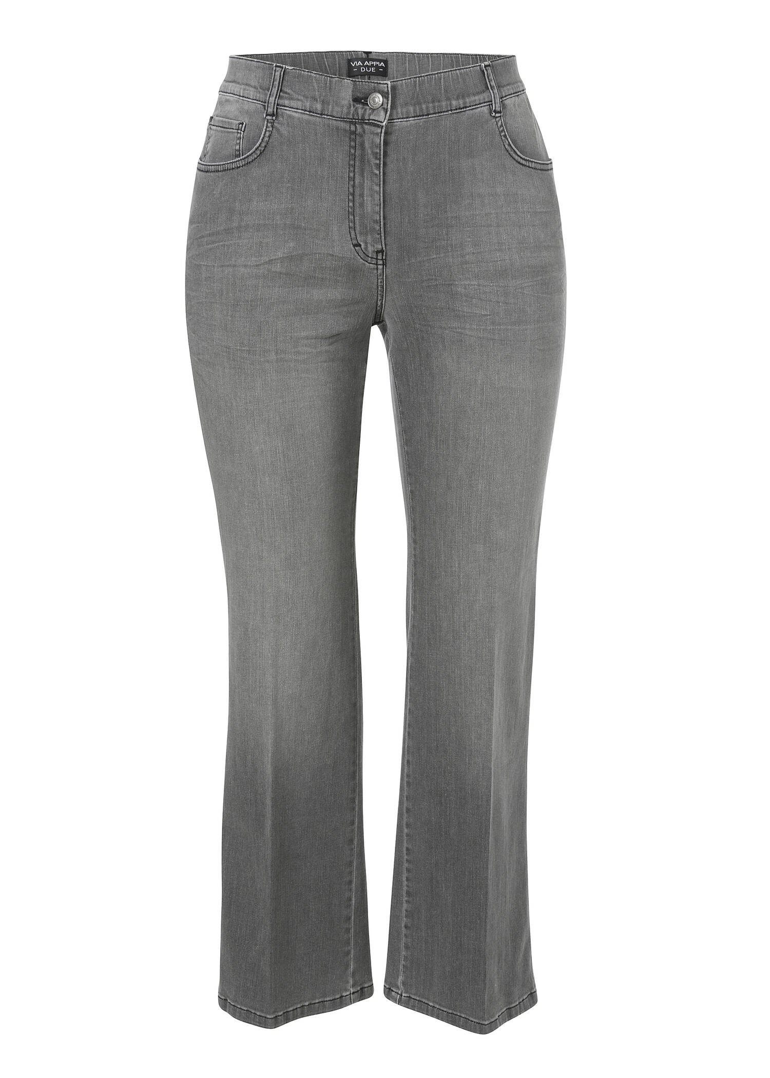 Moderne Schlagjeans in unifarbenem Design /