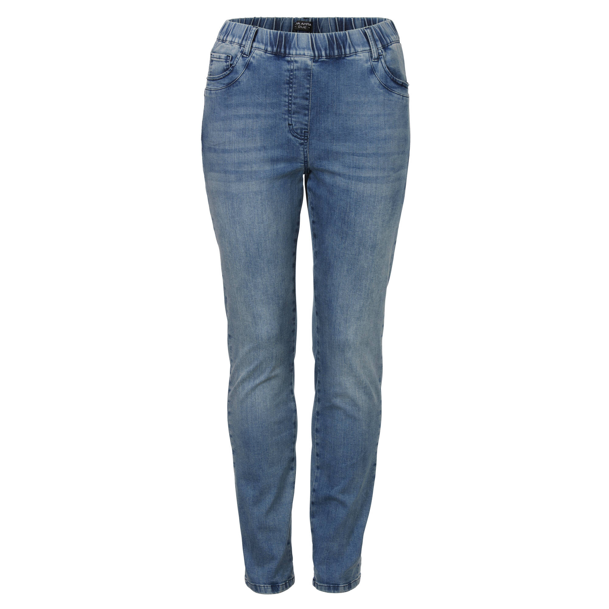 Zeitlose 5-Pocket-Jeans mit unifarbenem Stoff