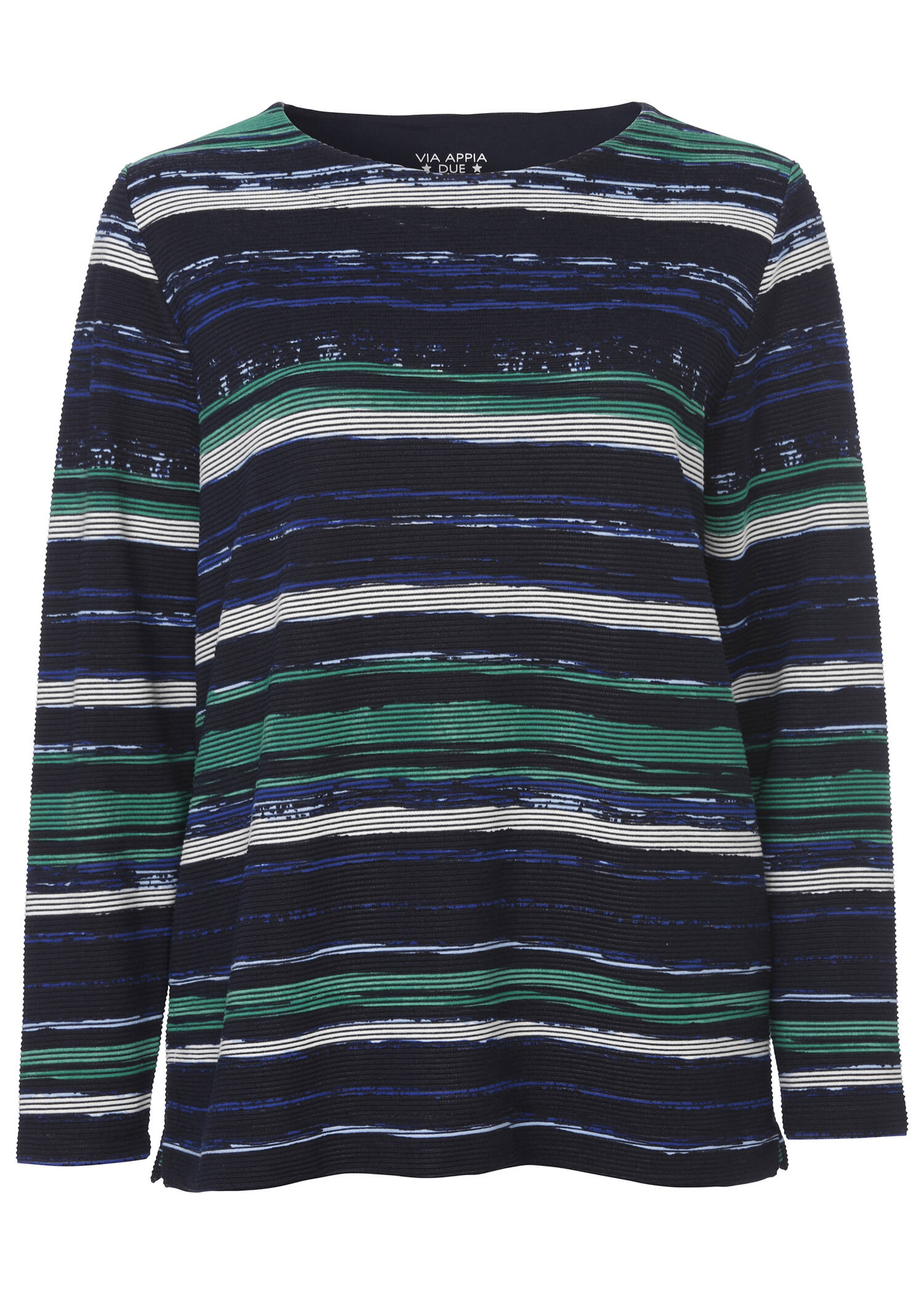 Modisches Sweatshirt mit gestreiftem, abstraktem Muster /