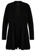 Offen fallender, taillierter Long-Cardigan /