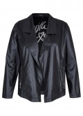 Fesche Lederimitatjacke mit offener Front /