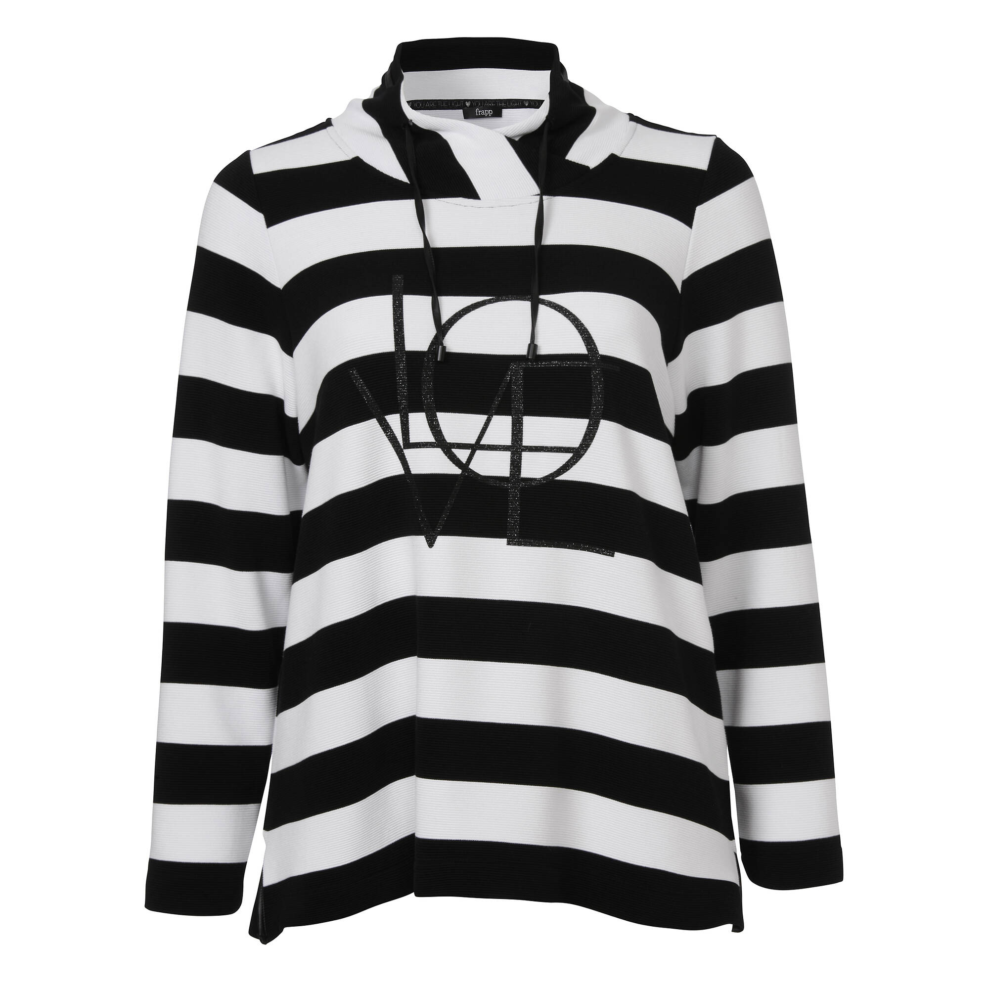 Sportives Sweatshirt mit gestreiftem Allover-Muster