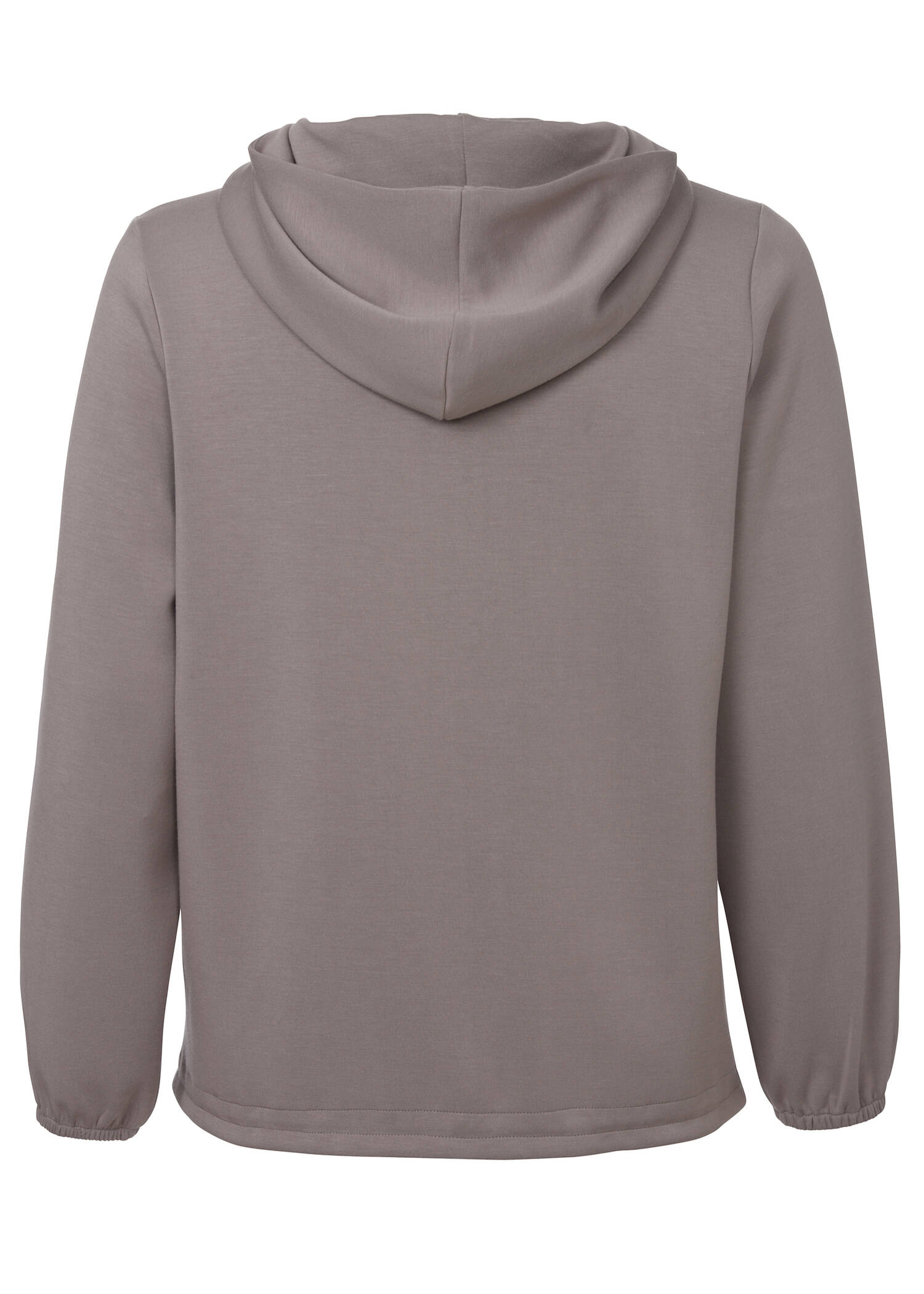Dezente Kapuzensweatjacke mit Ziernaht /