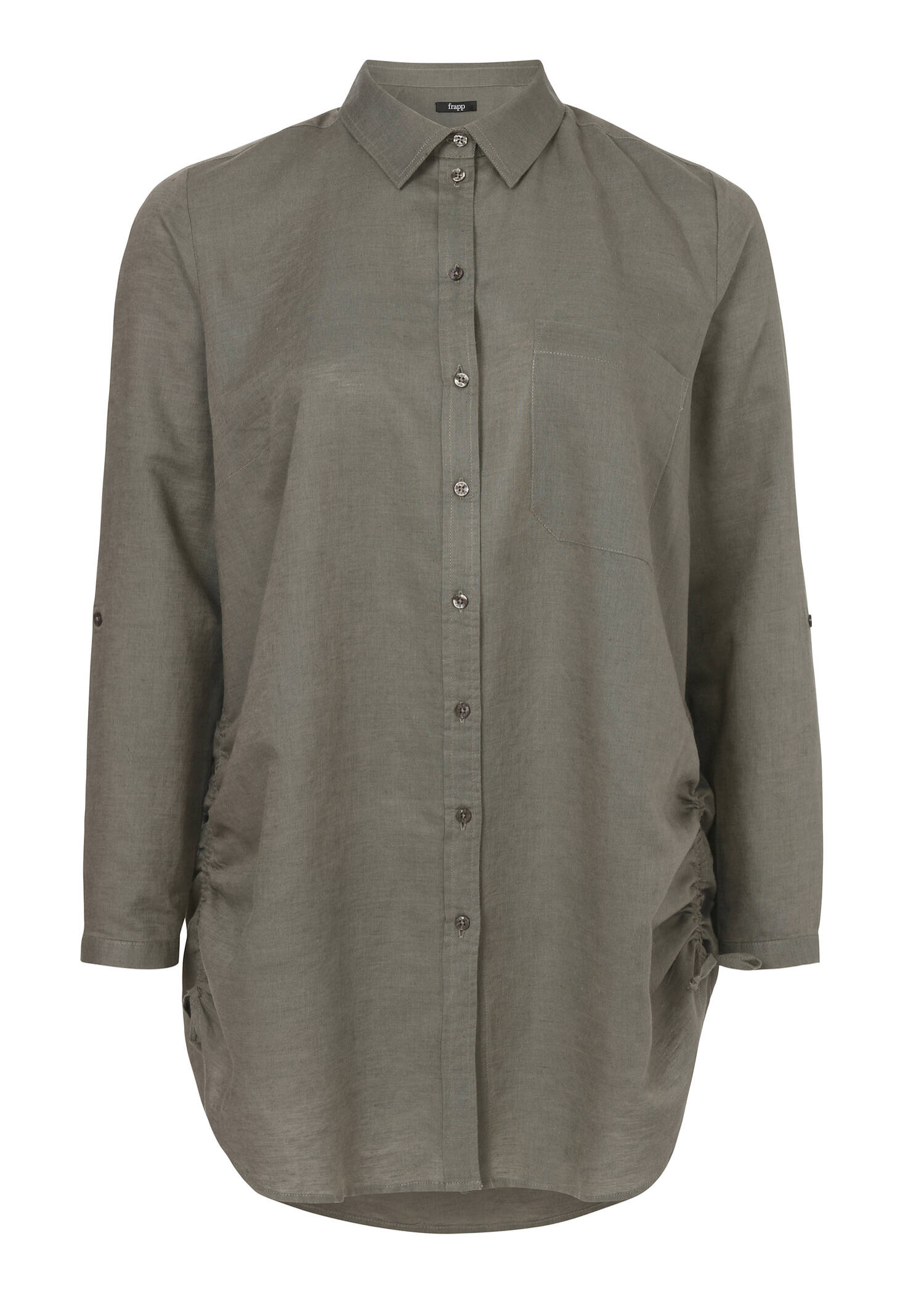 Dezente Bluse in unifarbenem Design /
