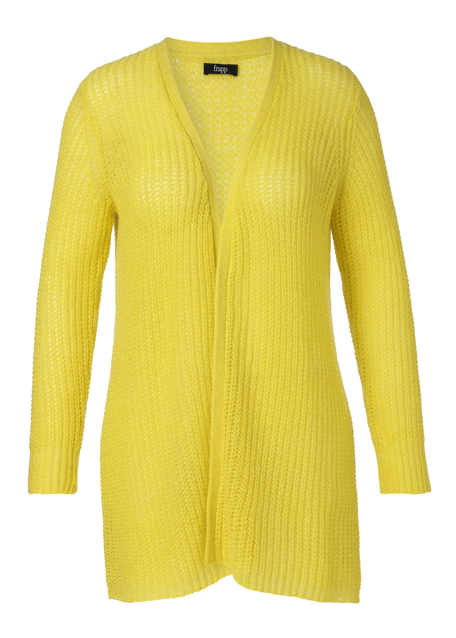 Modische Strickjacke aus unifarbenem Stoff /