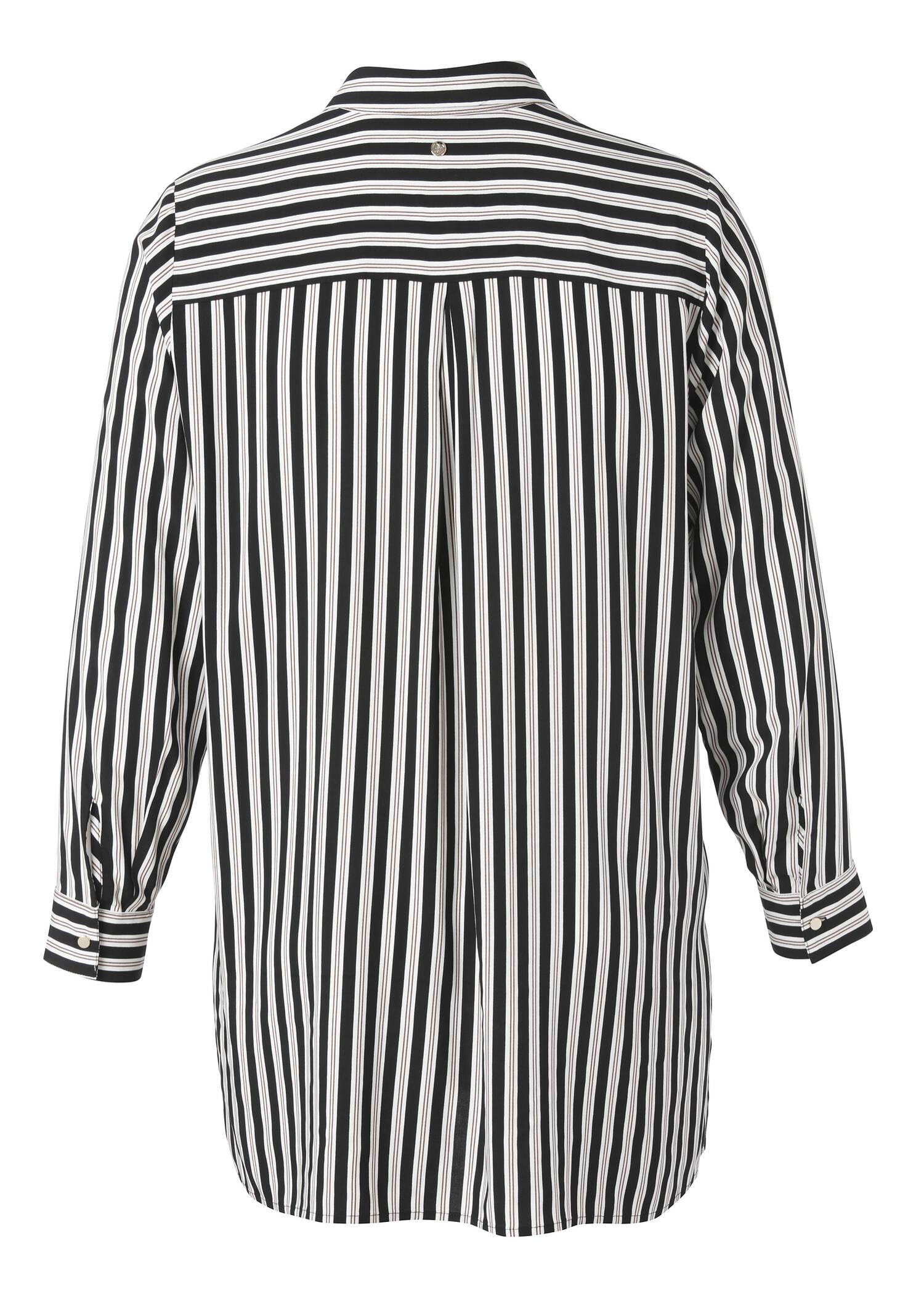 Modische Longbluse mit gestreiftem Allover-Muster /