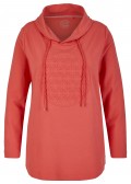 Verspielter Stehkragenpullover mit Front-Motiv /