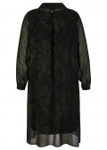Two-in-One Chiffon Snake-Print-Kleid mit Unterkleid /