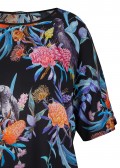 Feminine Kurzarm-Schlupfbluse mit überschnittenen Schultern / 