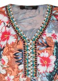 Perlenbesticktes Midi-Kleid /