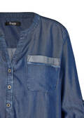 Seidige Schlupfbluse im Denim-Look / 