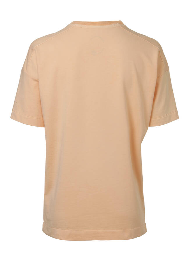 Modisches T-Shirt aus unifarbenem Stoff / 