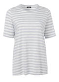Sportives T-Shirt mit geringeltem Muster / 