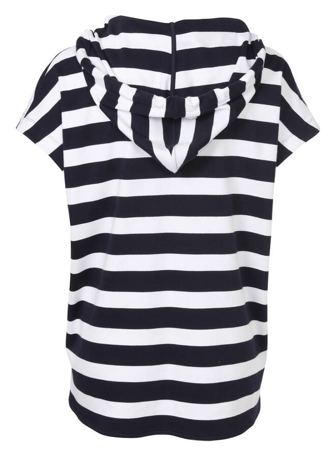 Sportives Kapuzensweatshirt mit gestreiftem Allover-Muster / 